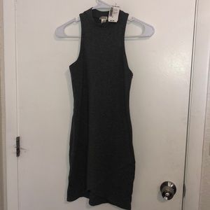 Mini turtle neck grey dress